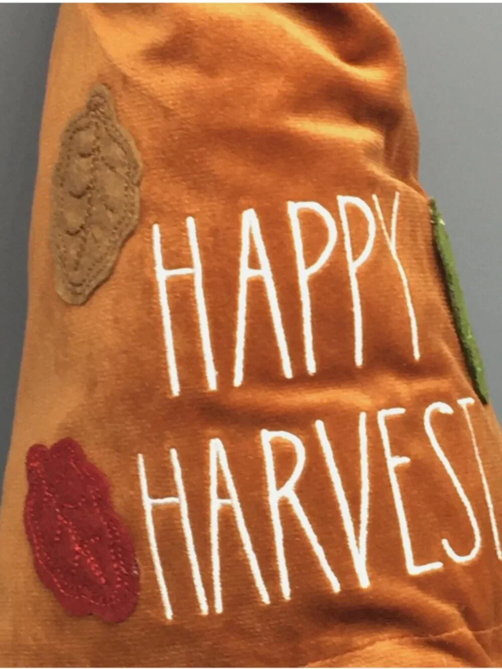 NEW Rae Dunn Happy Harvest Gnome Weighted Plush Leaves Pumpkin Fall Decor Velour